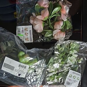 Hobby Lobby Faux Floral Collection  Pink Green Fake Decor Diy Art Craft Greenery